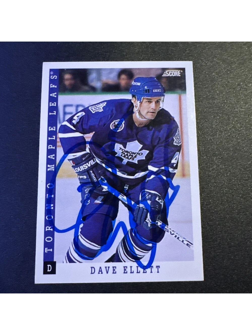 1993 Score Hockey #119 Dave Ellett Signed Autograph (no COA) TTM